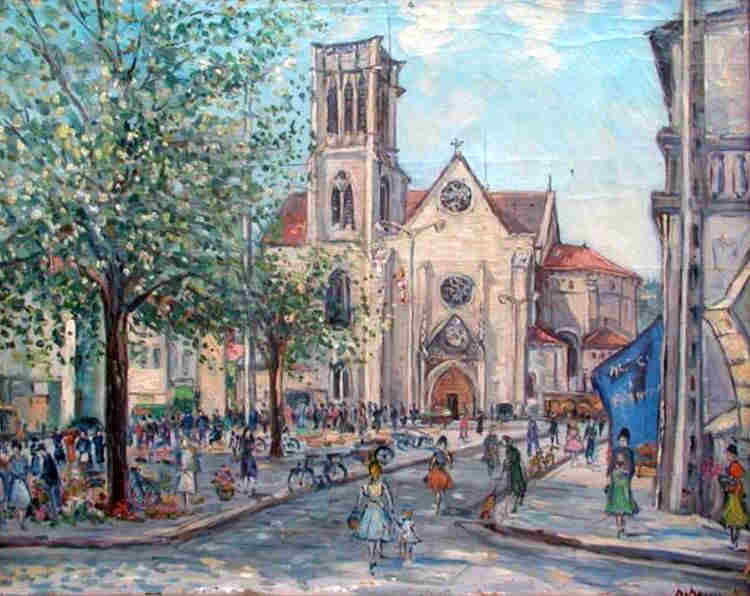 Place de la cath&eacute;drale &agrave; Agen par Henri Hesme