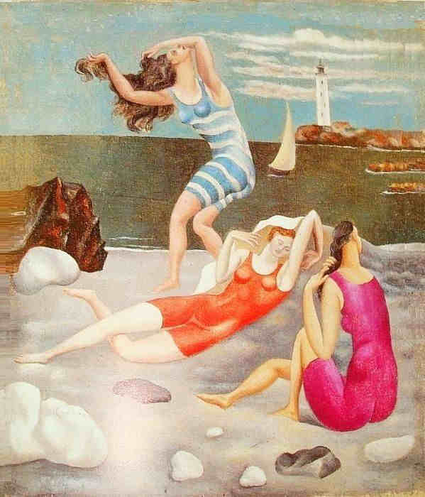 Les baigneuses &agrave; Biarritz, d'apr&egrave;s Picasso