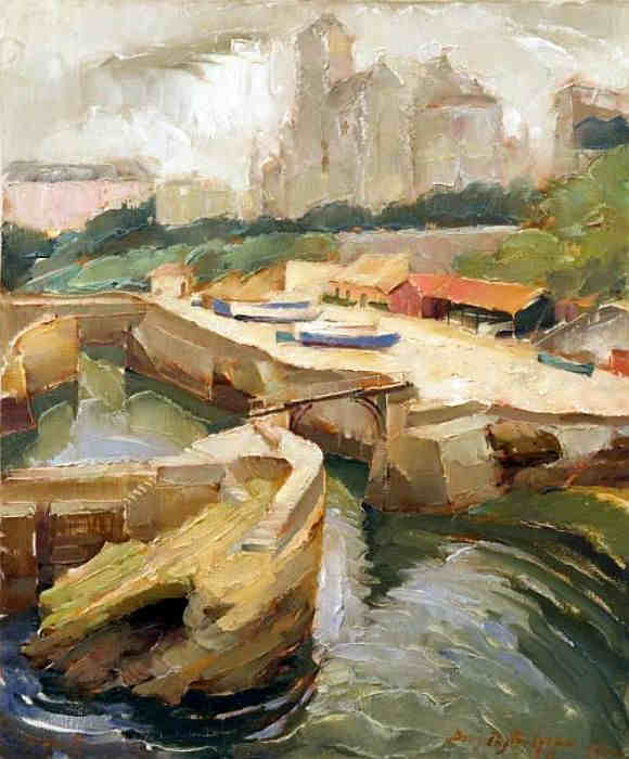 Paysage de Biarritz par Boris Pastoukhoff
