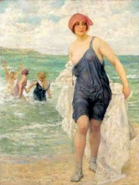 Les baigneuses &agrave; Biarritz par Edouard Zier