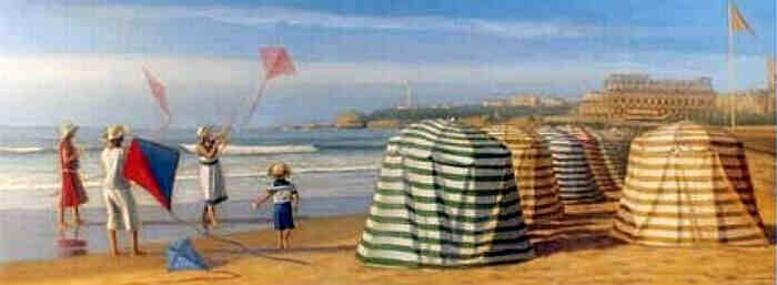 La plage &agrave; Biarritz par Carlos Cobian Gil-Delagado