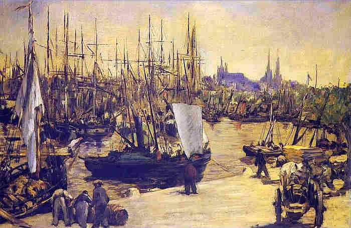 Le port de Bordeaux par Edouard Manet