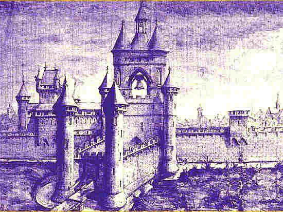 La porte St-Eloi &agrave; Bordeaux vers 1450