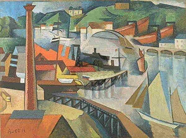 L'entr&eacute;e du bassin &agrave;  flots de Bordeaux par Andr&eacute; Lhote