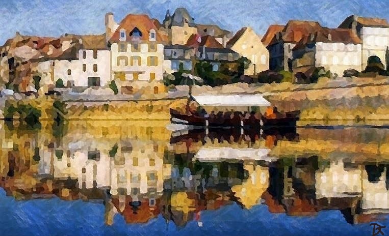 Gabarre sur la Dordogne &agrave; Bergerac par Dan Kopl