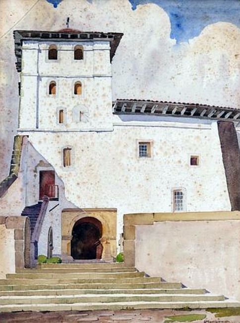 &eacute;glise d'Espelette par Hubert de Monbrison