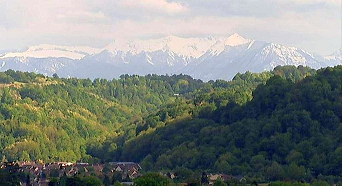 Vue des Pyr&eacute;n&eacute;es depuis Pau