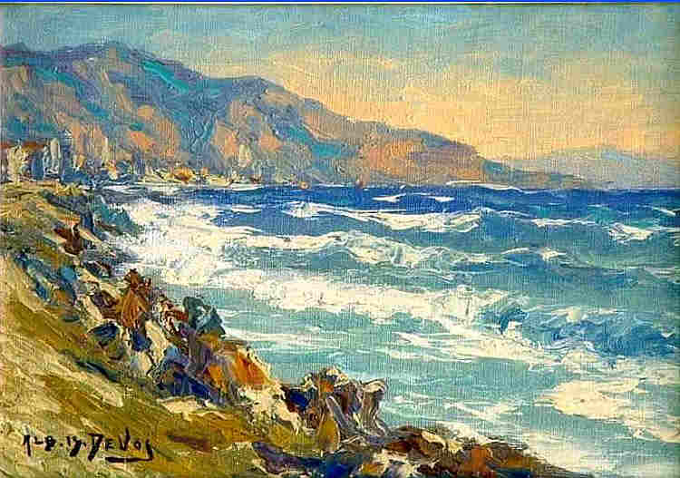 La corniche basque par Albert Iisidore Devos