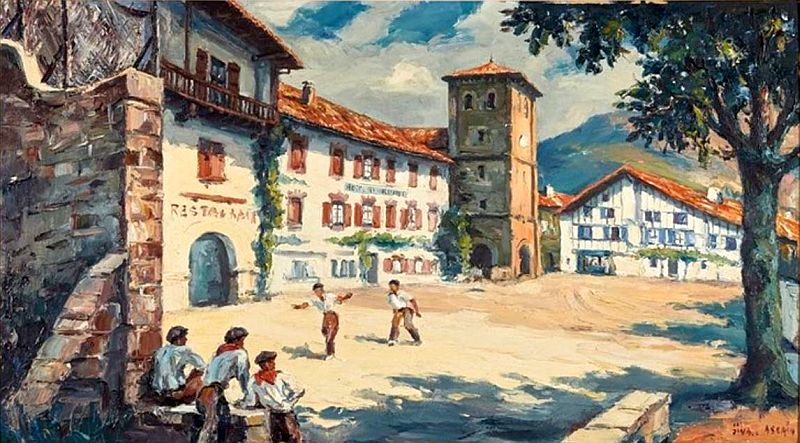 Ascain, partie au fronton par Jiva