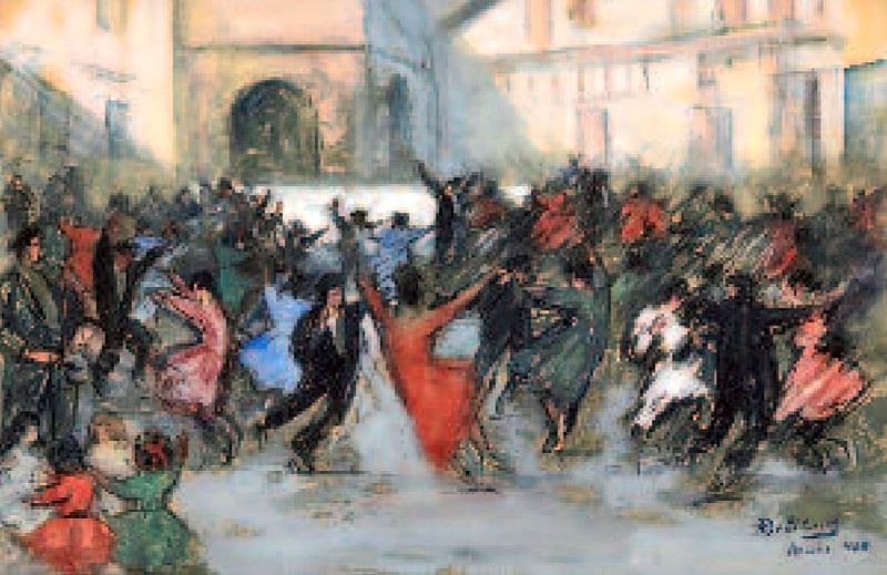 F&ecirc;te &agrave; Ascain par Robert Adrien Deletang