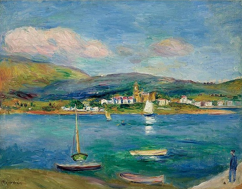 Fontarabie vu depuis Hendaye par Pierre Auguste Renoir