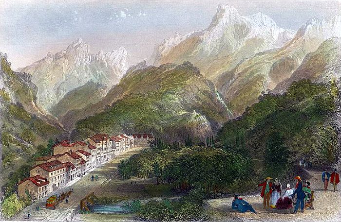 Eaux Bonnes vers 1840