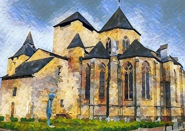 Ancienne cath&eacute;drale de Ste-Marie d'Oloron par  Dan Kopel