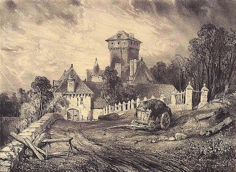 Arriv&eacute;e de Lois Philippe au ch&acirc;teau de Ransan par Louis Marie Atthalin