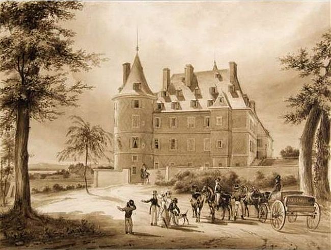 Arriv&eacute;e de Lois Philippe au ch&acirc;teau de Ransan par Louis Marie Atthalin