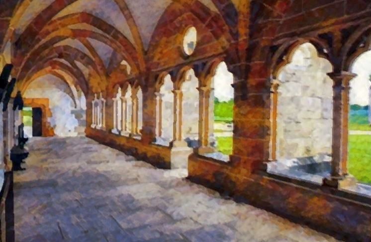 Clo&icirc;tre des copistes de l'abbaaye de Citeaux par D. Kopel