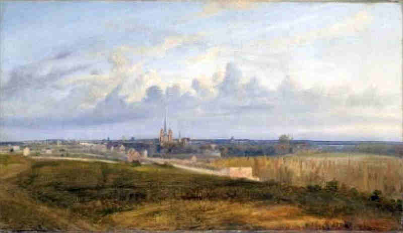 Vue de Dijon depuis les Ferri&egrave;res par F&eacute;lix Ziem