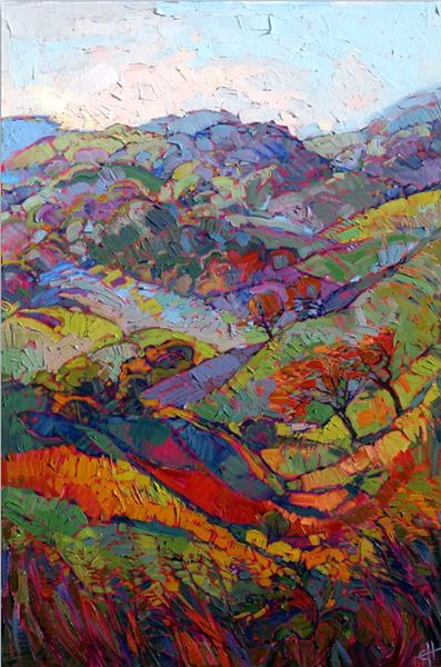 Hills of Burgundy by Erin Hanson