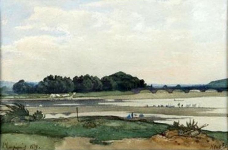 Paysage de Nevers par Henri Joseph Harpignies