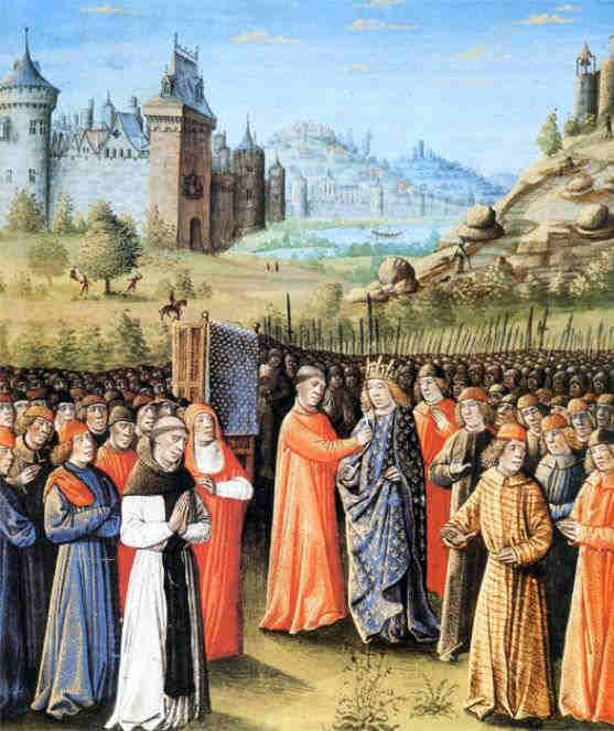 Louis 7 prend la croix de St-Bernard &agrave; Vezelay