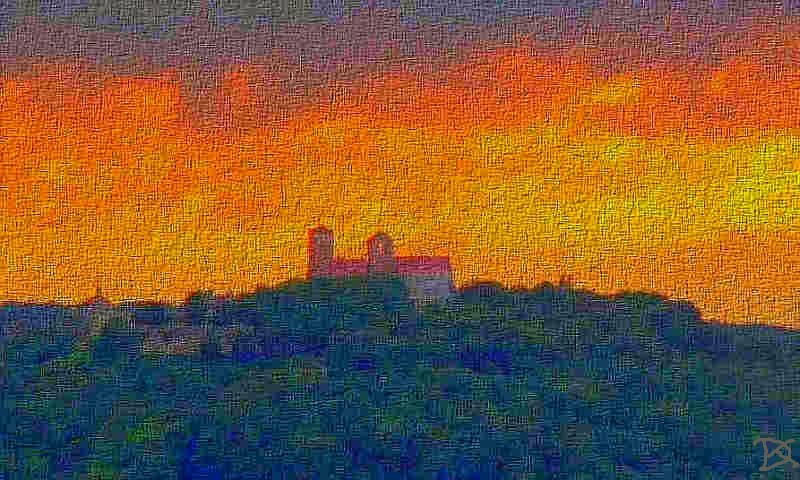 Coucher de soleil sur Vezelay par Dan Kopel