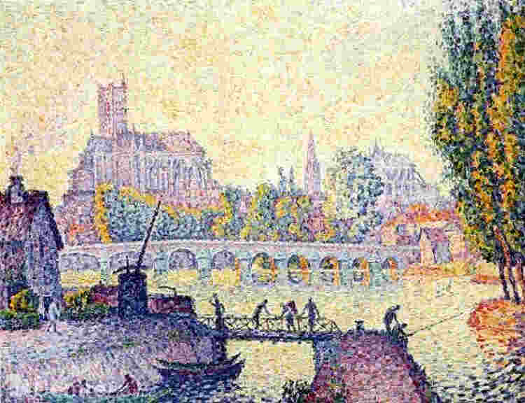 Pont &agrave; Auxerre par Paul Signac