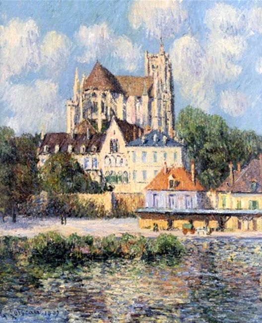 Cath&eacute;drale d'Auxerre par  Gustave Loiseau