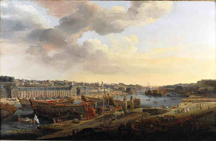 Vue du Port de Brest par Louis Nicolas Van Blarenberghe