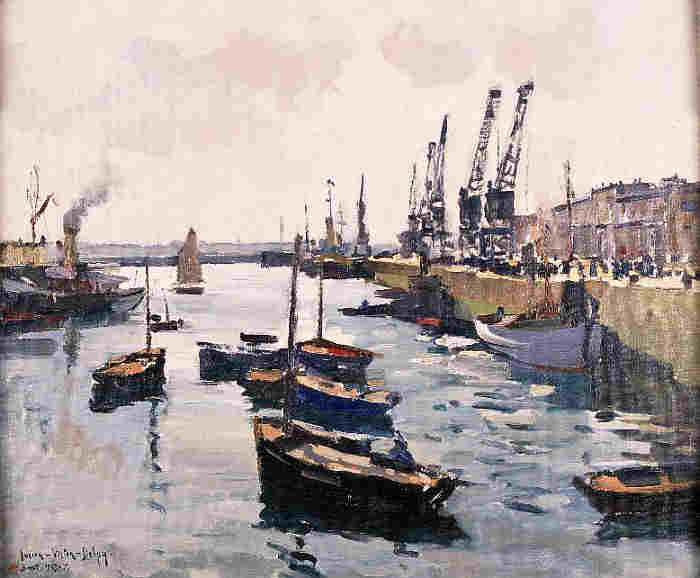 Port de commerce  de Brest par Lucien Victor Delpy 