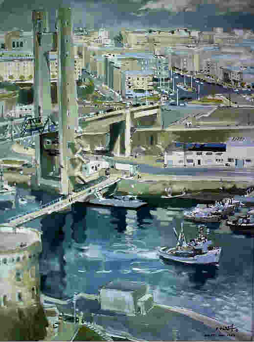 entr&eacute;e port  de Brest  rue du Siam par  Pierre P&eacute;ron