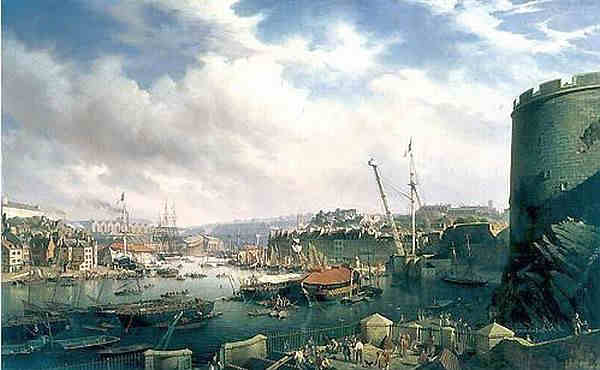 Port de Brest par L&eacute;on Antoine Marel Fatio