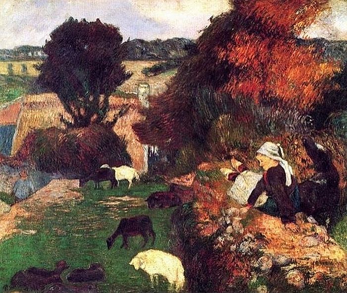 Bergers bretons Paul Gauguin