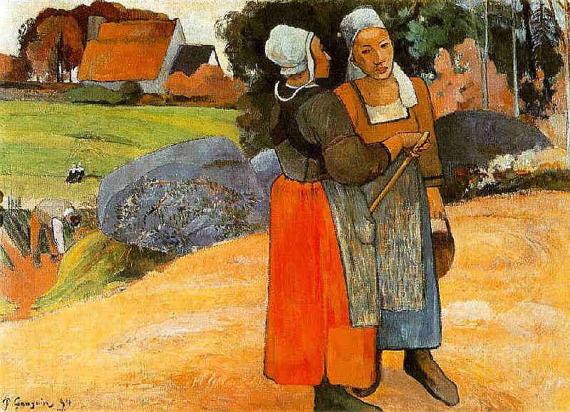 Paysannes Bretonnes par Paul Gauguin