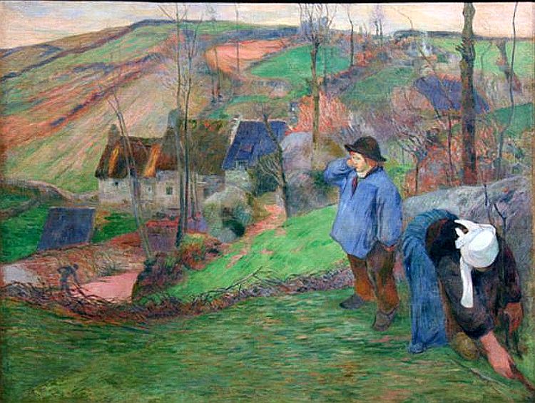 Paysage breton par  Paul Gauguin
