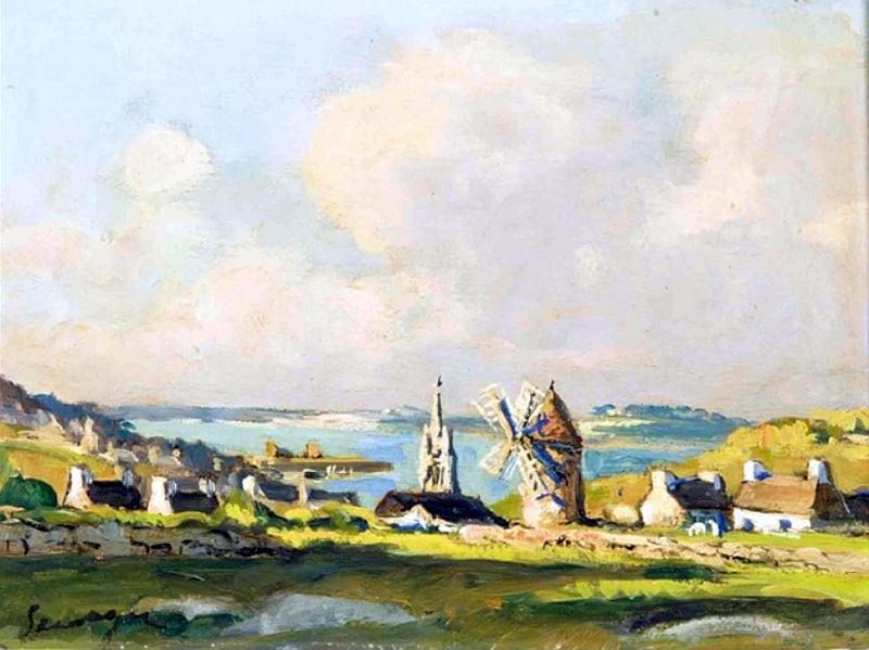 Moulin   &agrave;  Br&eacute;hat par Lucien Seevagen