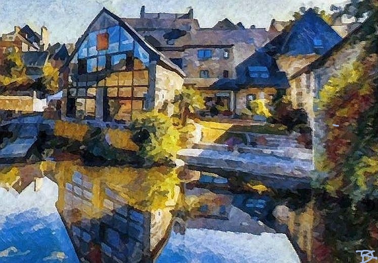 Reflets sur le Trieux &agrave; Gingamp par Dan Kopel