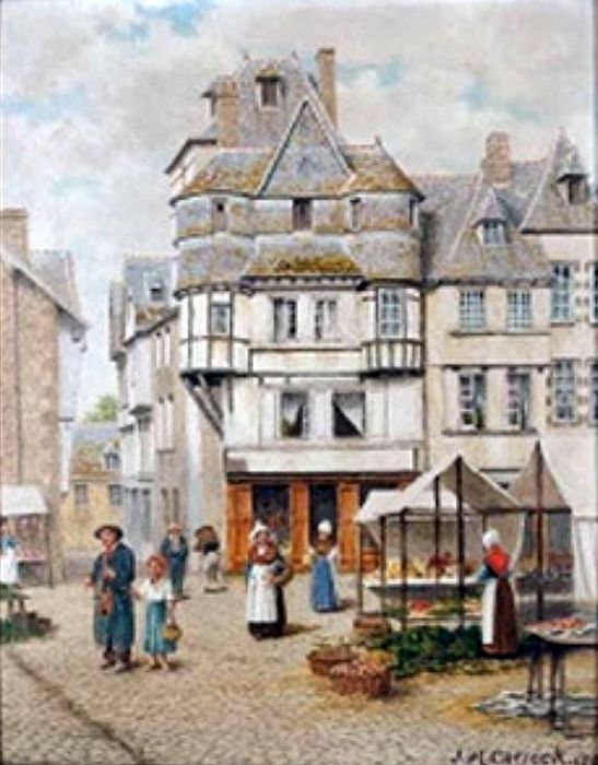 Old house in Lannion by John Mulcaster Carrick