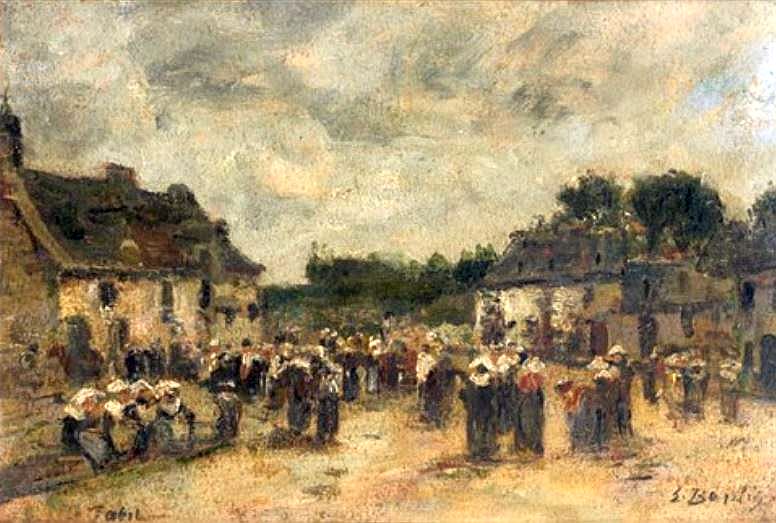Marcj&eacute;" Le Faou par  Eug&egrave;ne Boudin