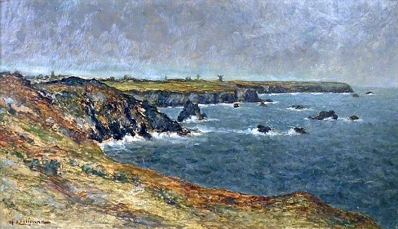 Paysage c&ocirc;te d'Ouessant par Henry d'Estienne