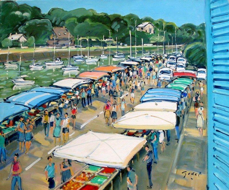 March&eacute; &agrave; Aven par  Emile Bernard Pierre Godet