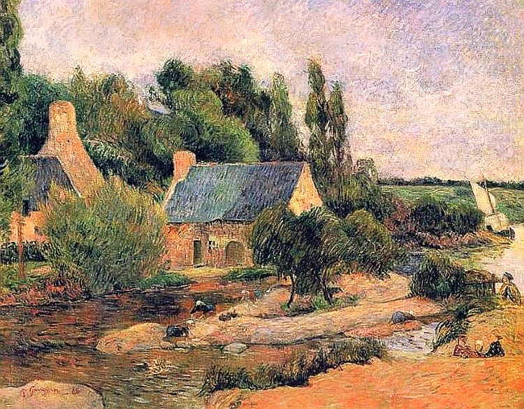Lavandi&egrave;re &agrave; Pont-Aven par Paul Gauguin