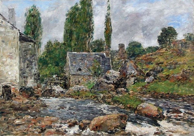 Pont-Aven, la rivi&egrave;re apr&egrave;s la pluie par Paul Gauguin