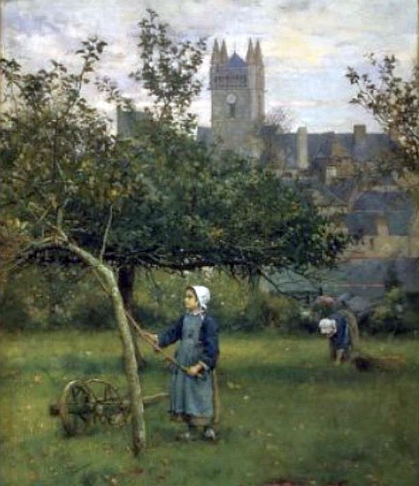 Apple gathering, Quimperl&eacute; by Walter Osborne