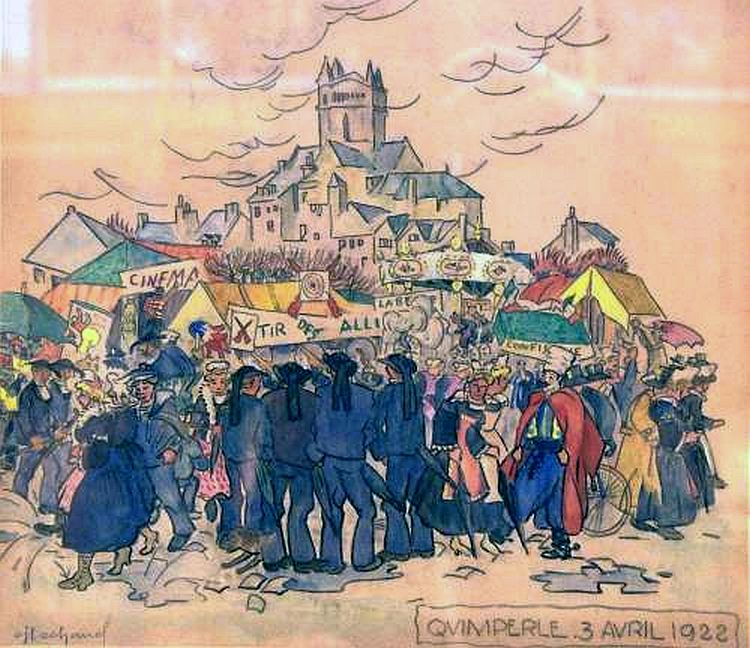F&ecirc;te foraine &agrave; Quimperl&eacute; par Jean Lachaud