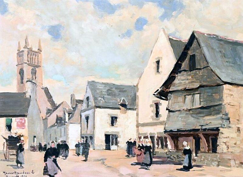 PLce du village Quimperl&eacute; par Maurice M&eacute;nardeau