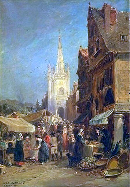 March&eacute; &agrave; Hennebont par Jules Achille No&euml;l
