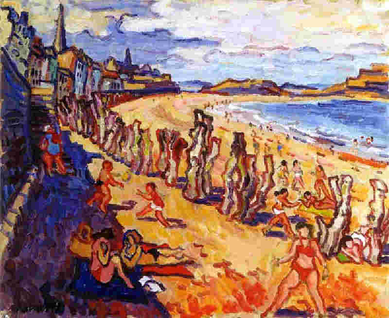 PLage &agrave; St-Malo par Jean Prevost