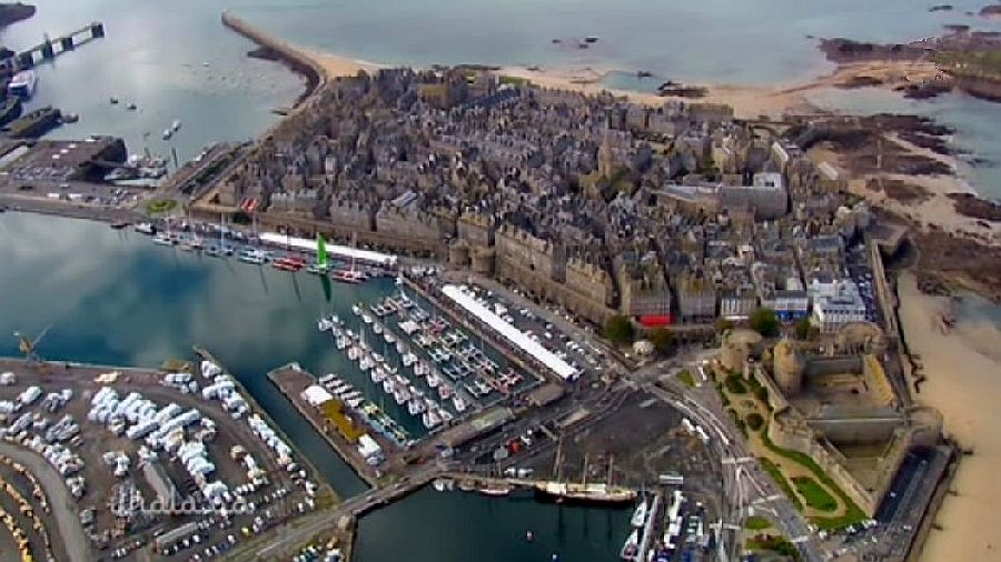 Vue de St-Malo et port de plaisance