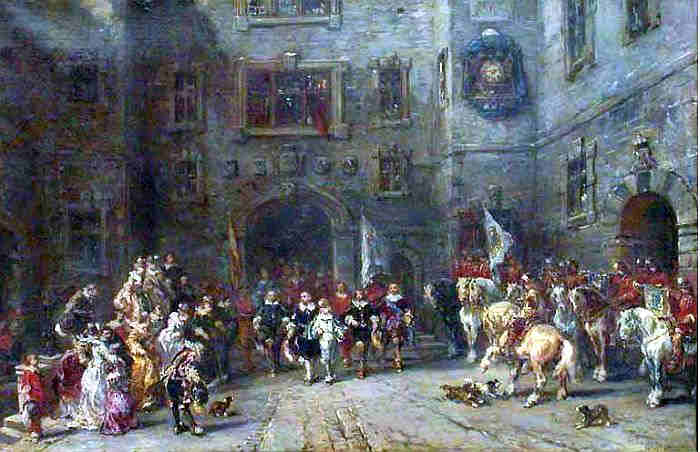 Louis XIII  au ch&acirc;teau de Blois par Eug&egrave;ne Isabey