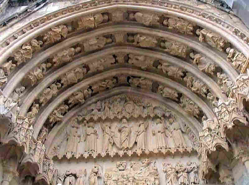 statuary of the tympanum of Bourges Cathedral